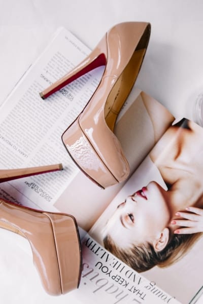 christian louboutin nude pumps