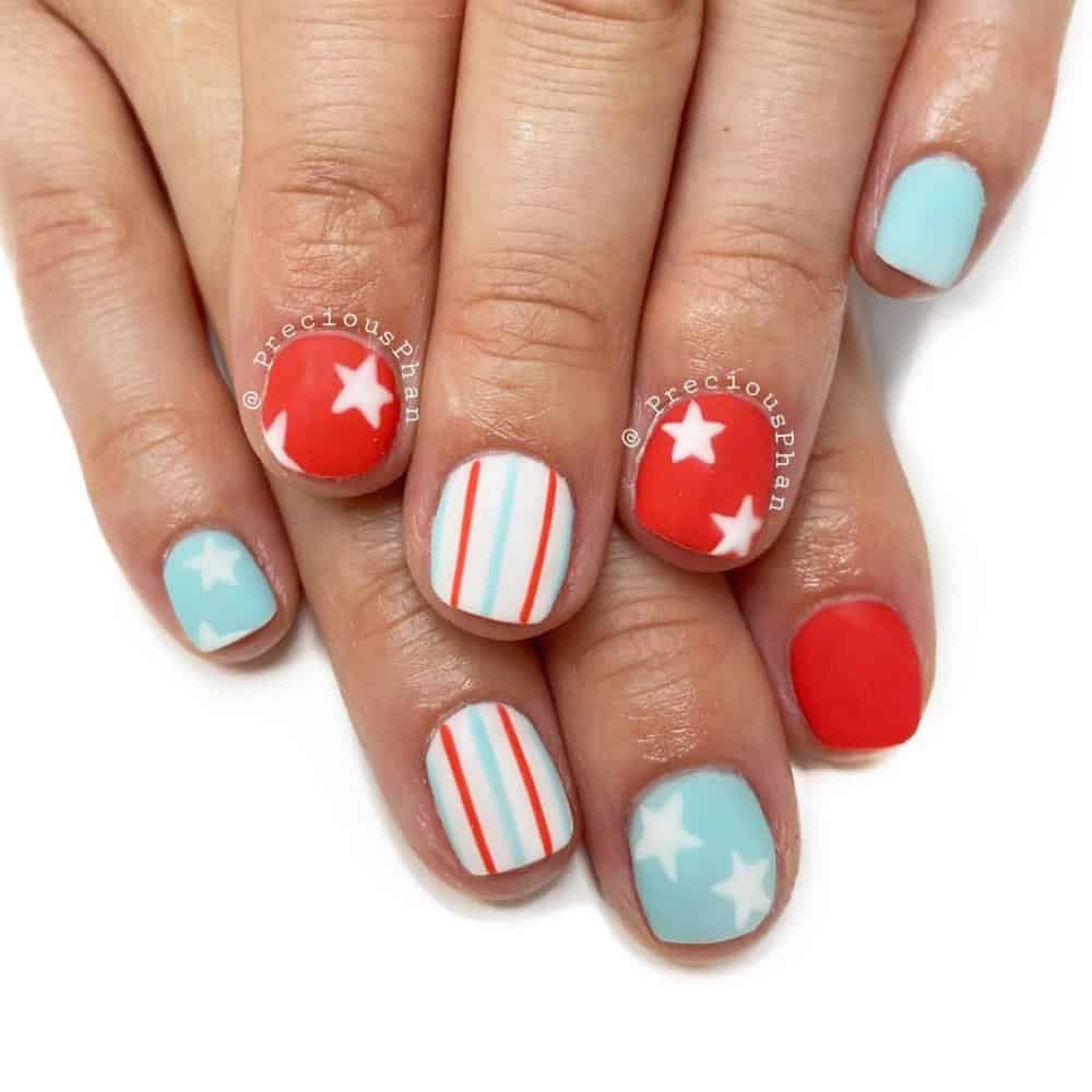 4th of july nail design