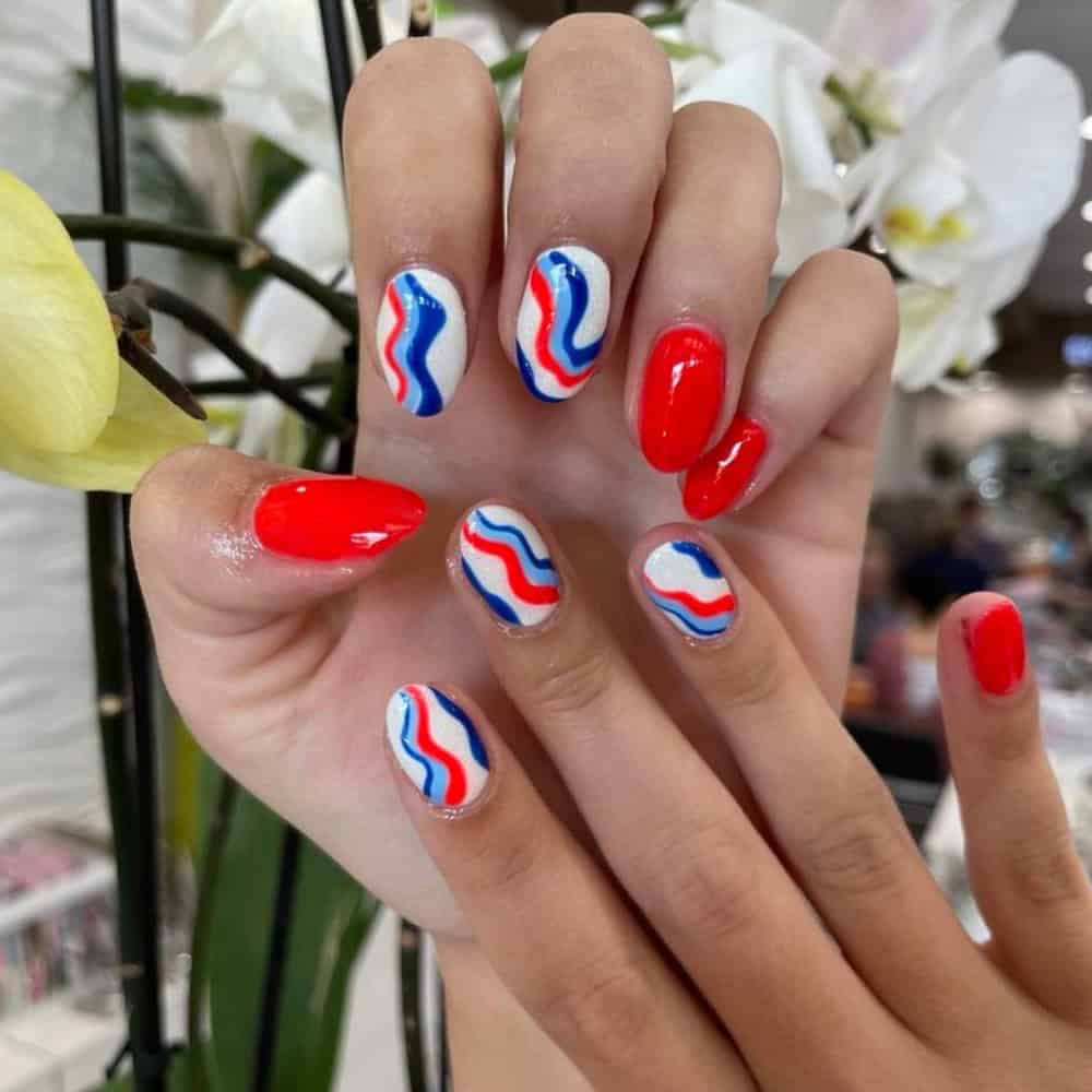 4th of july nail design