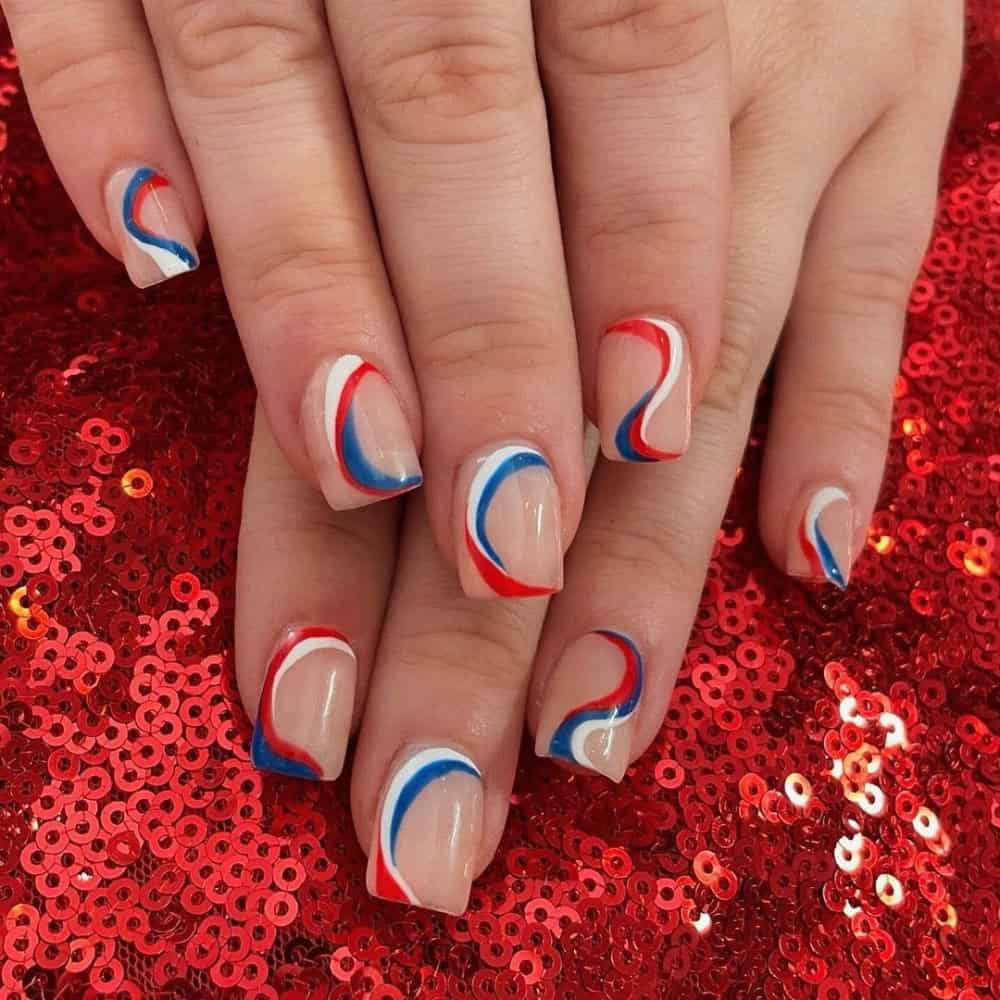 4th of july nail design