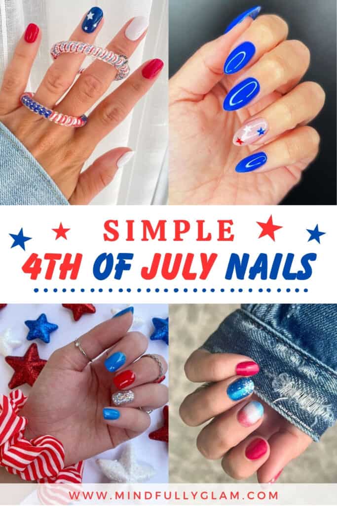 simple 4th of july nails