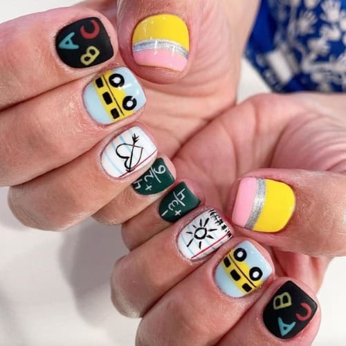 back to school nails