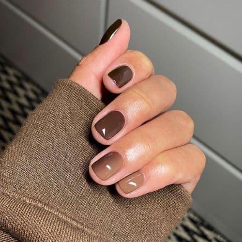 brown nails