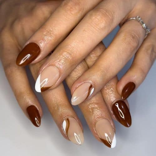 brown nails