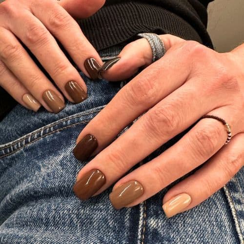 brown nails