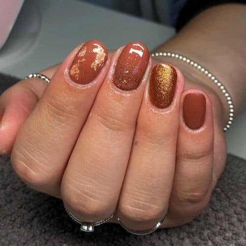 brown nails