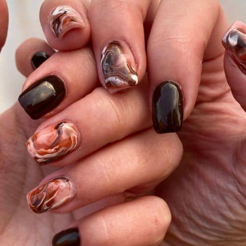 brown nails