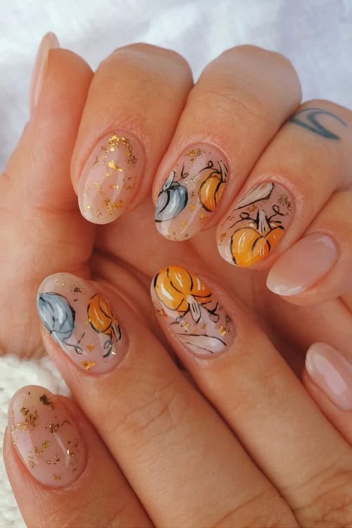 pumpkin nails