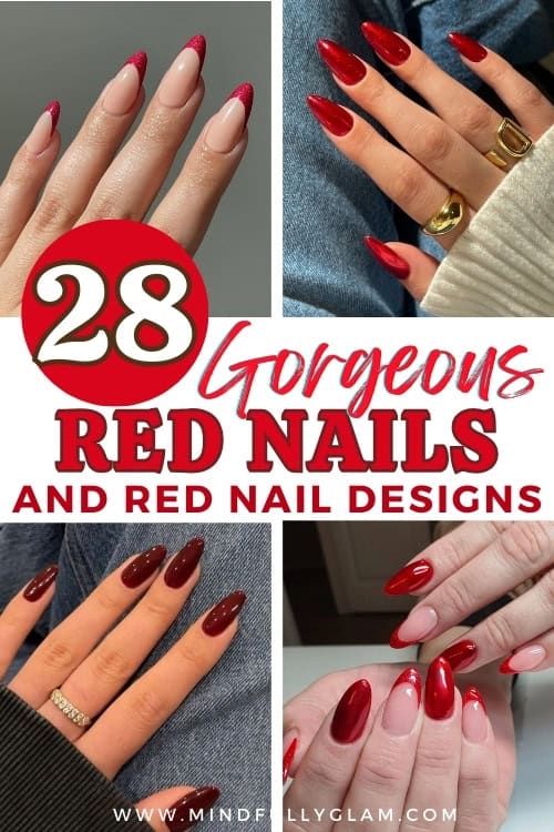 red nail designs