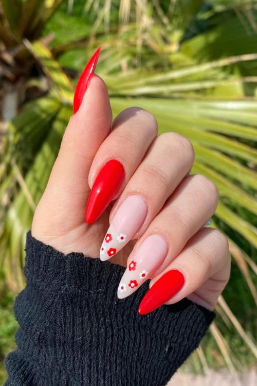 red nail designs