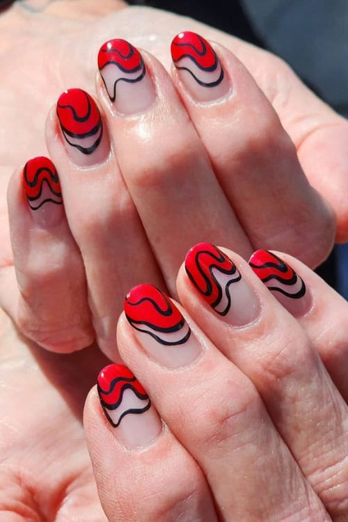 red nail designs