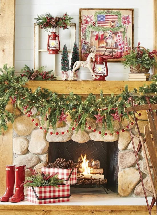 christmas mantel decor