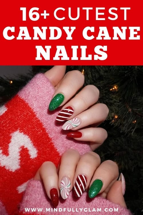 candy cane nails