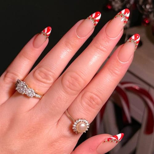 candy cane nails