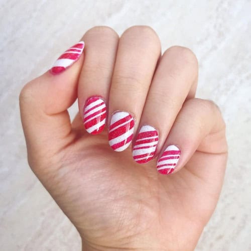 candy cane nails