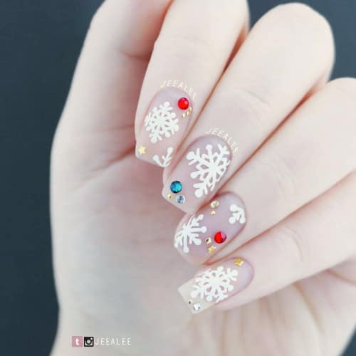 snowflake nails