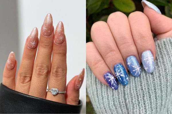 snowflake nail designs