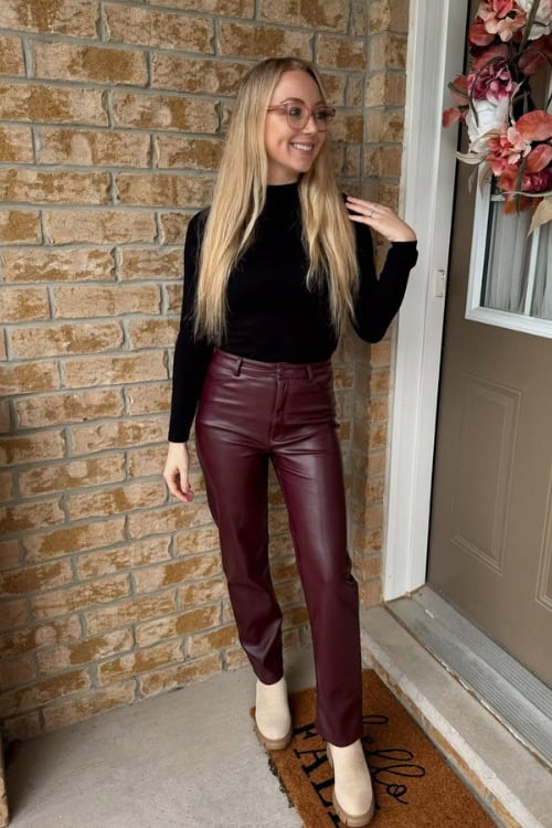 leather pants outfits