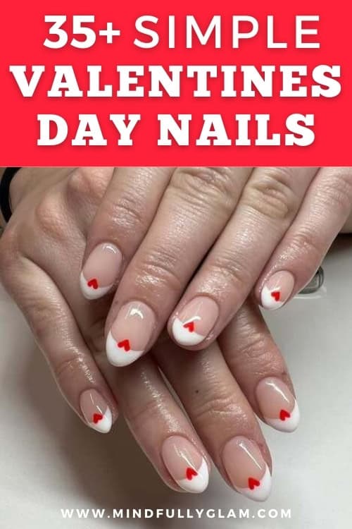 simple valentines day nails