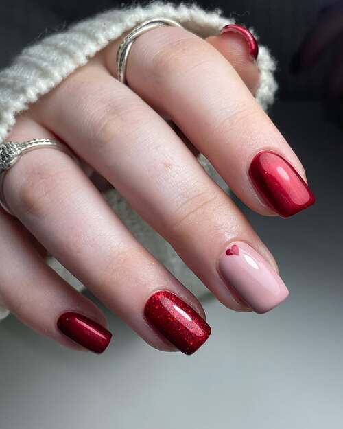 simple valentines day nails