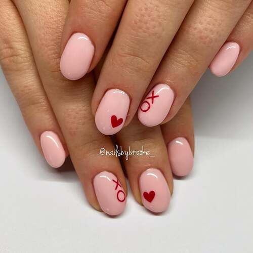 simple valentines day nails