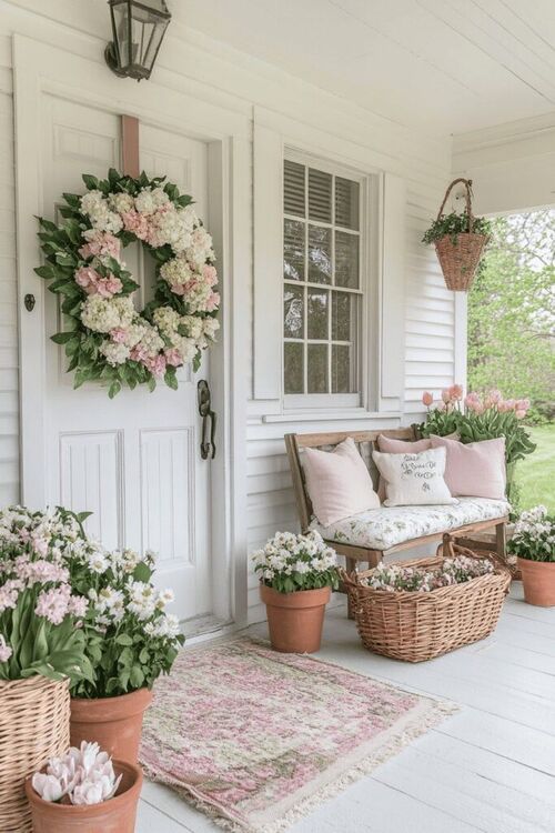 spring front porch decor ideas