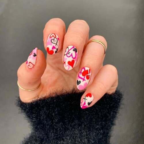 valentines day nails