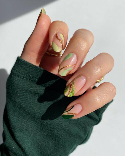 simple st patricks day nails