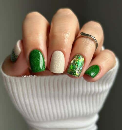 simple st patricks day nails