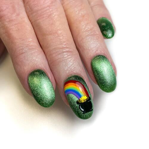 simple st patricks day nails