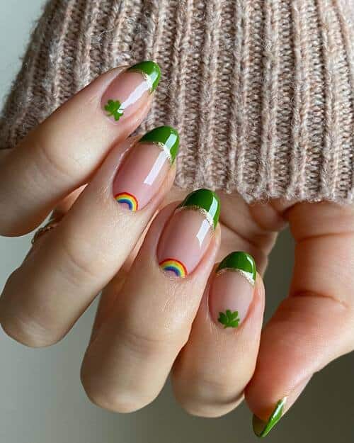 simple st patricks day nails